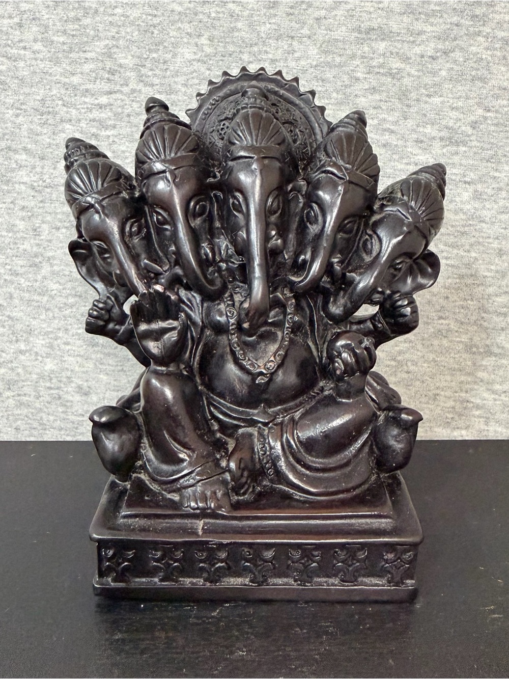 5" Panchmukhi Ganesha Statue Five Headed Lord Ganesh Resin Figurine Home Vastu